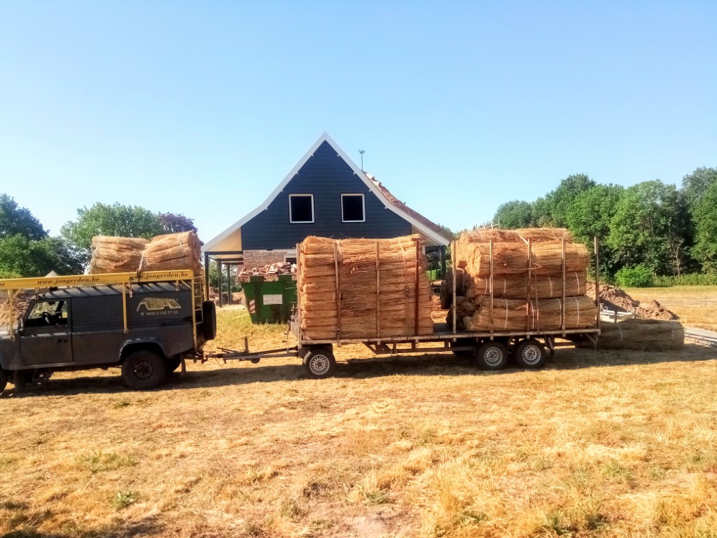 Transport of new thatch